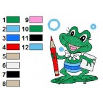 Animal Baby Frog Embroidery Design
